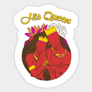 King and Queen Of The Stars - Red His Queen Sticker